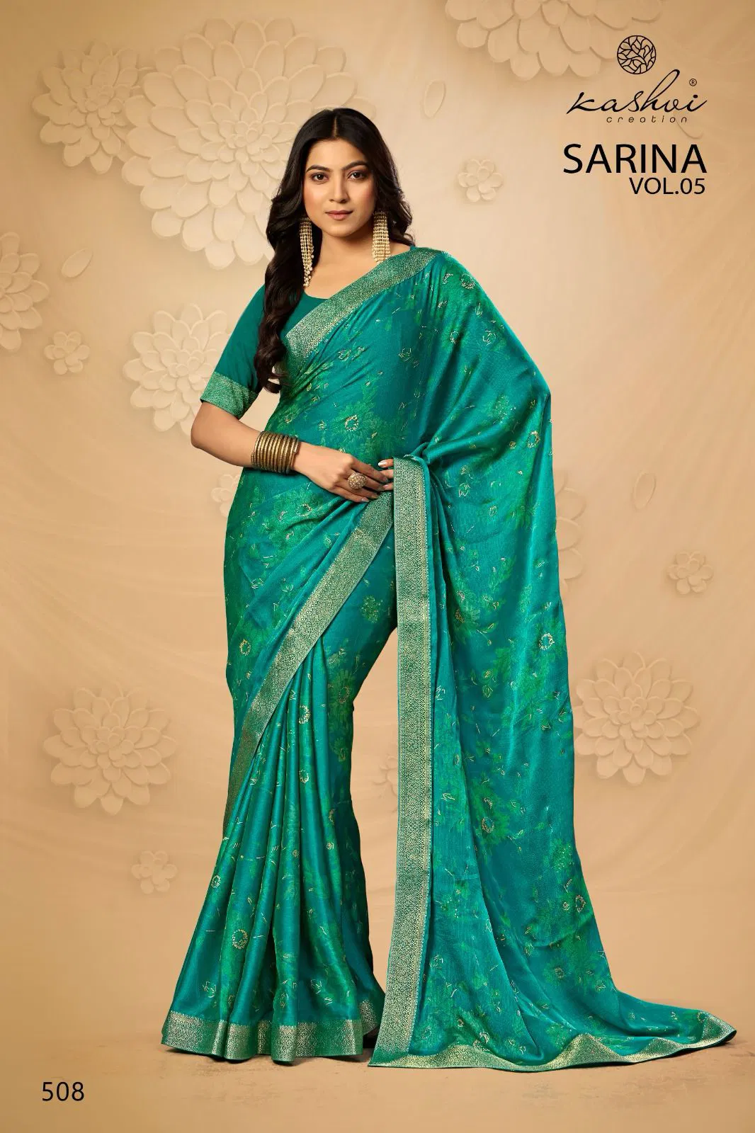 Sarina Vol 6 By Kashvi Pc Moss Printed Wholesale Saree Suppliers In Mumbai